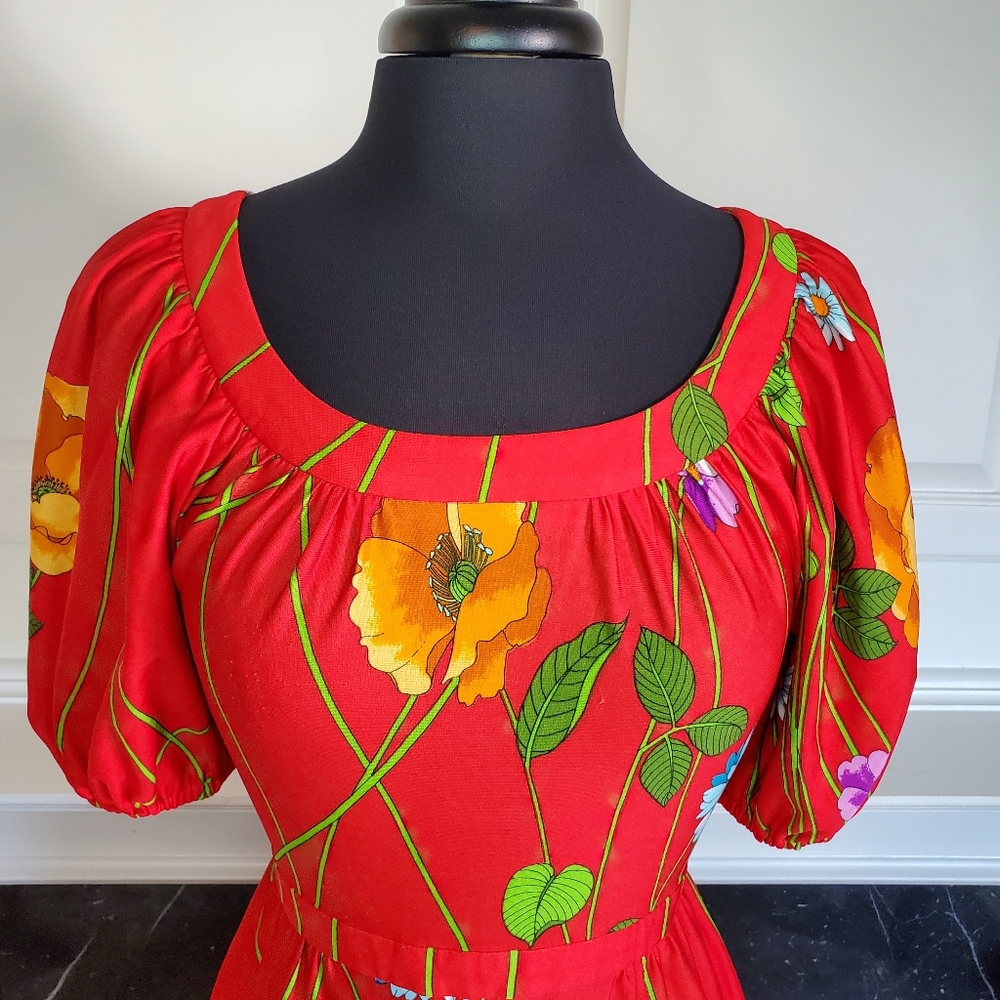 VINTAGE TORI RICHARD HONOLULU MAXI DRESS - Picture 3 of 11